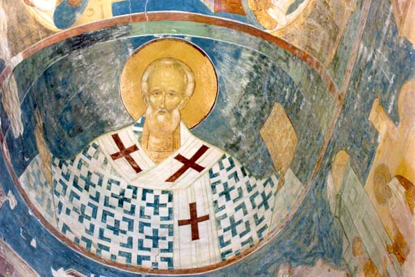 Фреска Святой Николай. Фреска Дионисия. Ферапонтов монастырь